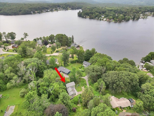 30 Lake Rd, Columbia, CT 06237 - aerial perspective of suburban area featuring a nearby body of water and a forest
