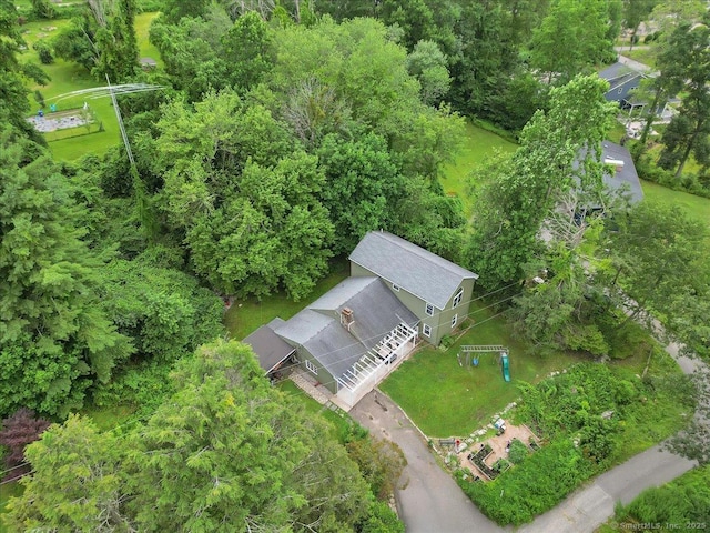 30 Lake Rd, Columbia, CT 06237 - view from above of property
