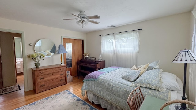 70 River Rd, Preston, CT 06365 - bedroom with wood finished floors and a ceiling fan