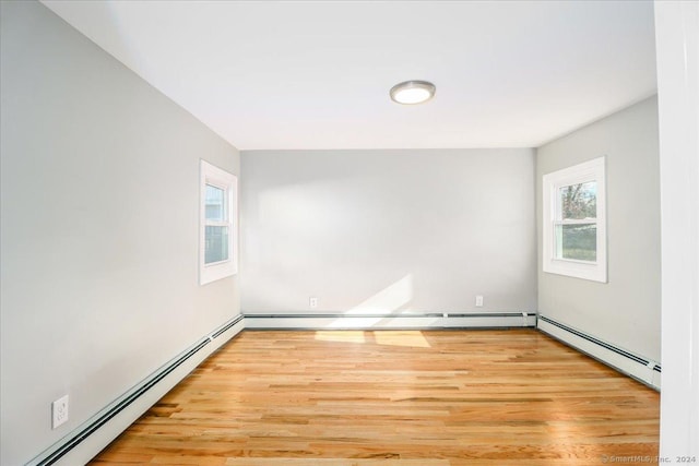 18 Greenbrier Rd, East Hartford, CT 06118 - unfurnished room with a baseboard heating unit and light wood finished floors