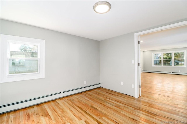 18 Greenbrier Rd, East Hartford, CT 06118 - unfurnished room with baseboard heating and light wood-style flooring
