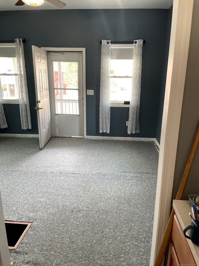 699 Main St, Watertown, CT 06779 - unfurnished room featuring plenty of natural light, carpet, and ceiling fan