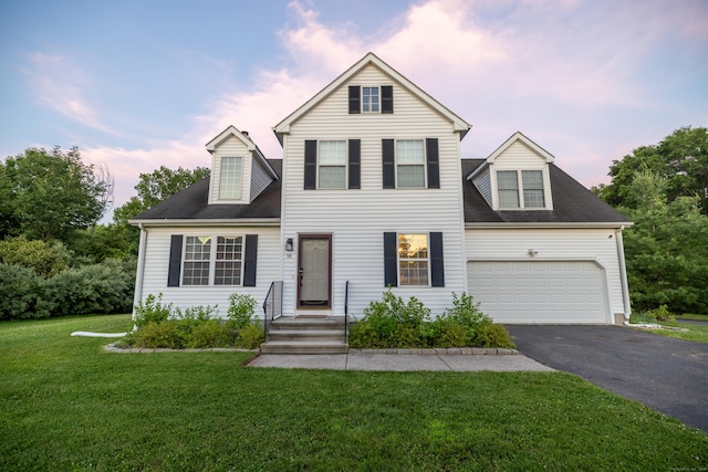 14 Greenview Ter, Middletown, CT 06457 - view of front of home with driveway, a yard, and a garage