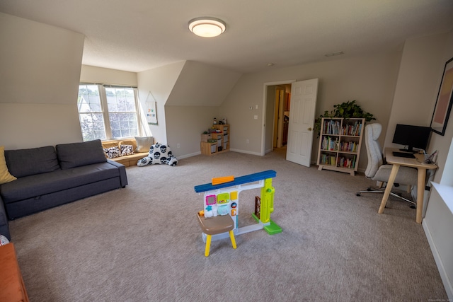 14 Greenview Ter, Middletown, CT 06457 - rec room featuring carpet floors and lofted ceiling