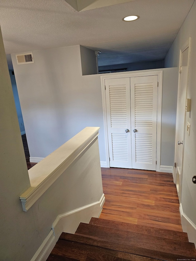 29 Great Meadow Ln Unit 29, Farmington, CT 06001 - stairway featuring wood finished floors and recessed lighting