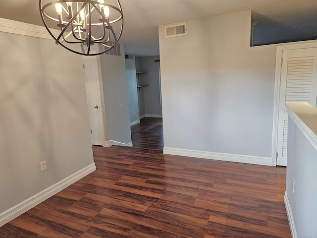 29 Great Meadow Ln Unit 29, Farmington, CT 06001 - unfurnished dining area featuring dark wood finished floors and a chandelier