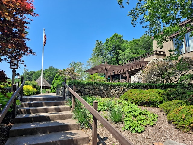29 Great Meadow Ln Unit 29, Farmington, CT 06001 - surrounding community featuring stairway and a pergola