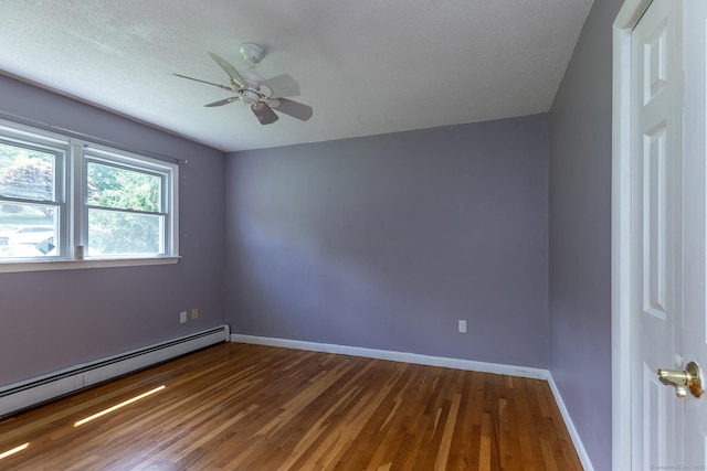 21 Brentwood Rd, New Milford, CT 06776 - spare room with a baseboard radiator, wood finished floors, and a ceiling fan