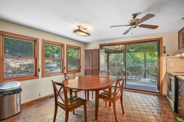 12 Sage Rd, Danbury, CT 06810 - dining area featuring plenty of natural light and ceiling fan