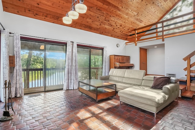 12 Sage Rd, Danbury, CT 06810 - living area with high vaulted ceiling and wood ceiling