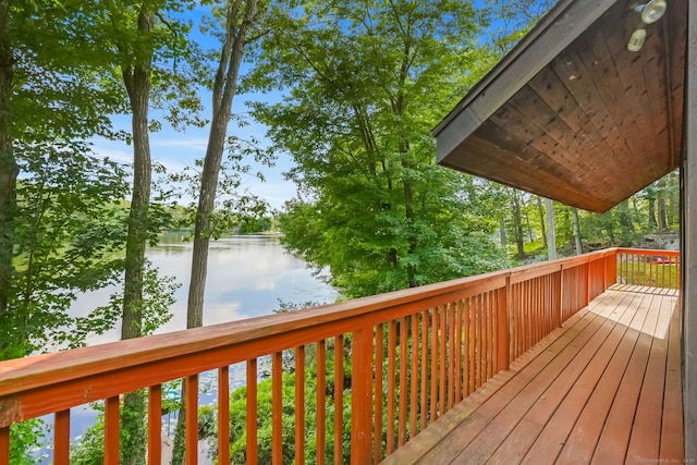 12 Sage Rd, Danbury, CT 06810 - wooden terrace featuring a water view
