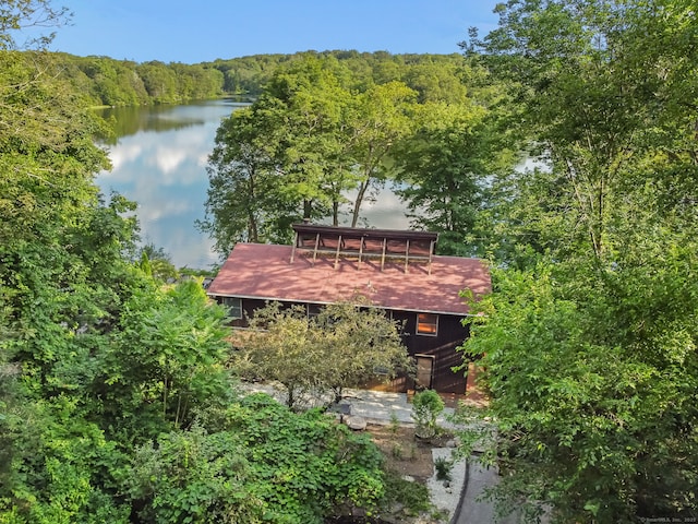 12 Sage Rd, Danbury, CT 06810 - back of house featuring a wooded view and a water view