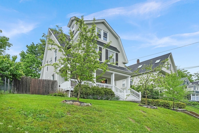 79 W Wooster St, Danbury, CT 06810 - view of front of house featuring a gambrel roof and a porch