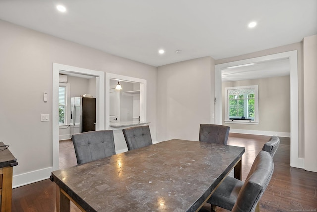 79 W Wooster St, Danbury, CT 06810 - dining space with dark wood finished floors and recessed lighting