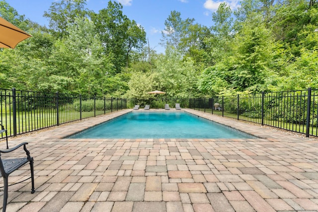274 Sharon Tpke, Goshen, CT 06756 - view of pool with a patio area and view of scattered trees