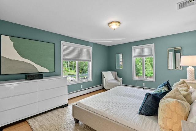 28 Codfish Ln, Weston, CT 06883 - bedroom with a baseboard heating unit and wood finished floors