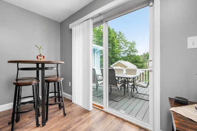 845 Five Mile River Rd, Putnam, CT 06260 - dining room with wood finished floors and baseboards
