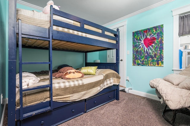 845 Five Mile River Rd, Putnam, CT 06260 - bedroom featuring carpet flooring and crown molding