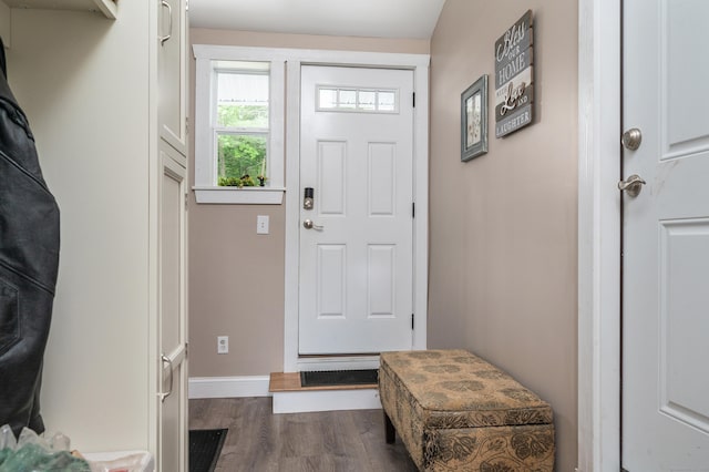845 Five Mile River Rd, Putnam, CT 06260 - entrance foyer featuring dark wood-type flooring and baseboards