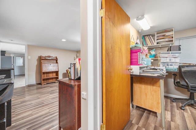 845 Five Mile River Rd, Putnam, CT 06260 - home office featuring wood finished floors and recessed lighting