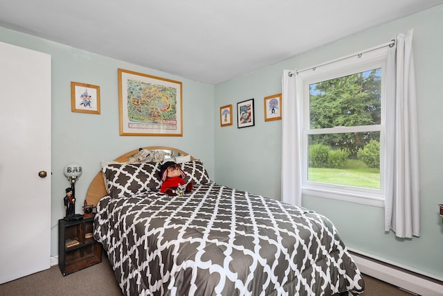97 Edgewood Ave, Thomaston, CT 06787 - bedroom featuring a baseboard heating unit and carpet floors