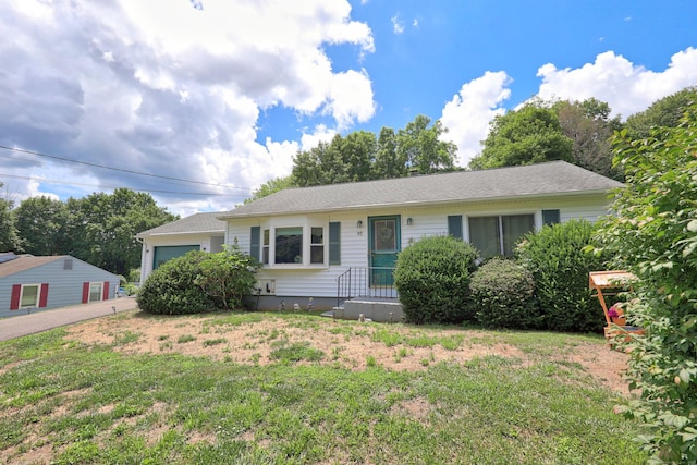 97 Edgewood Ave, Thomaston, CT 06787 - single story home with a front lawn and a garage