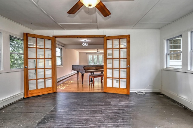 43 Berner Ter, Milford, CT 06460 - unfurnished room with a baseboard heating unit, a ceiling fan, and pool table