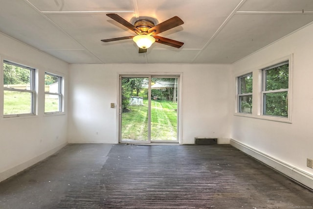 43 Berner Ter, Milford, CT 06460 - spare room featuring a baseboard radiator and ceiling fan