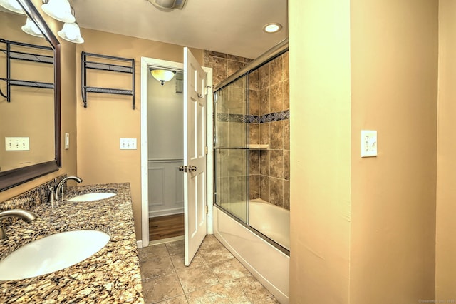 43 Berner Ter, Milford, CT 06460 - full bath featuring bath / shower combo with glass door and double vanity