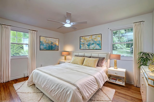 43 Berner Ter, Milford, CT 06460 - bedroom featuring light wood-style flooring and ceiling fan