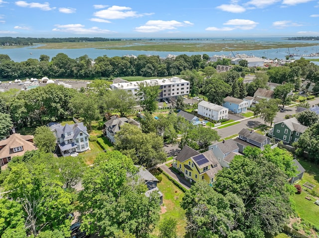 161 White St, Stratford, CT 06615 - aerial view of residential area with a large body of water and a tree filled landscape