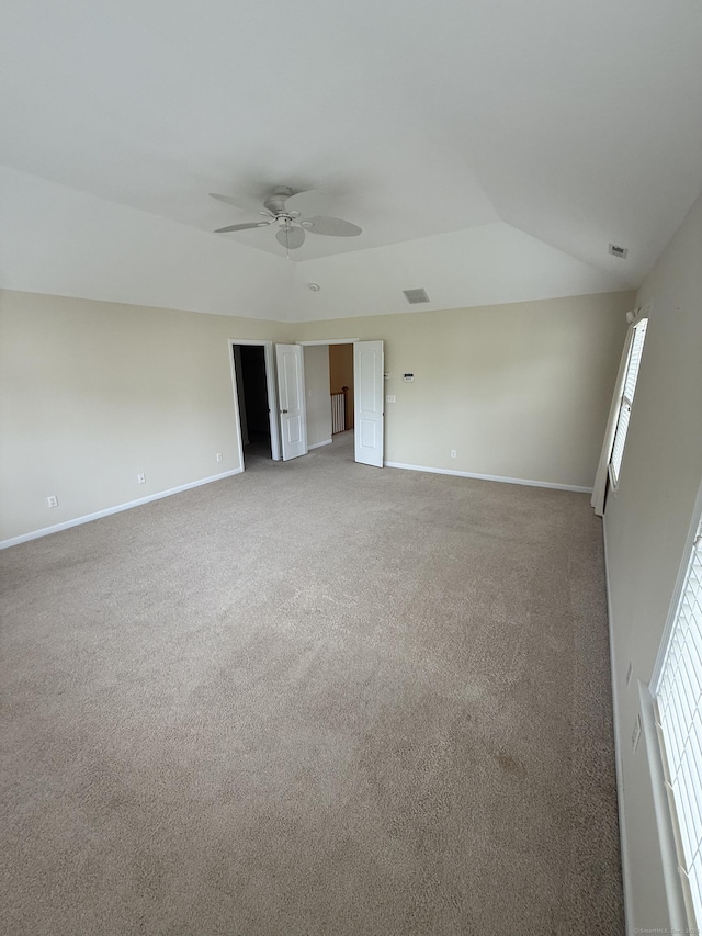 1 Sampson Ter Unit 801, Danbury, CT 06810 - spare room featuring ceiling fan, light carpet, plenty of natural light, and vaulted ceiling