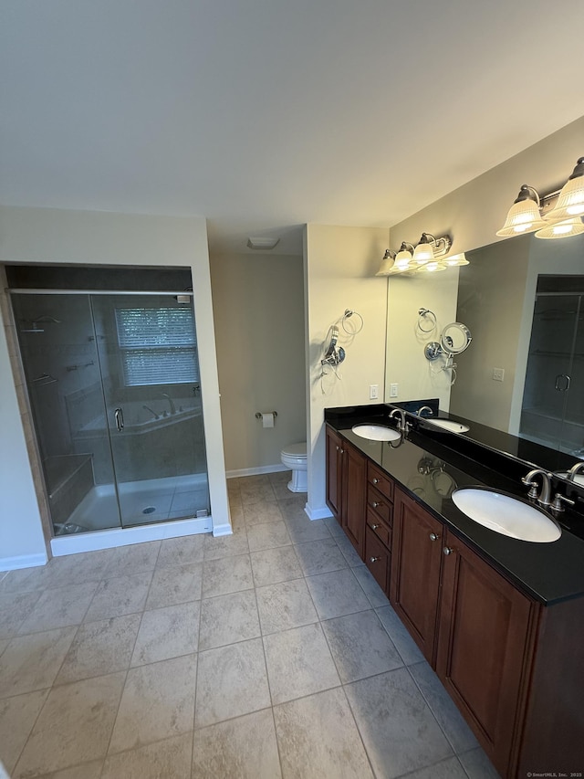 1 Sampson Ter Unit 801, Danbury, CT 06810 - bathroom featuring double vanity and a shower stall