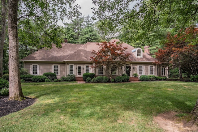 6 Salisbury Way, Farmington, CT 06032 - new england style home with a chimney and a front yard