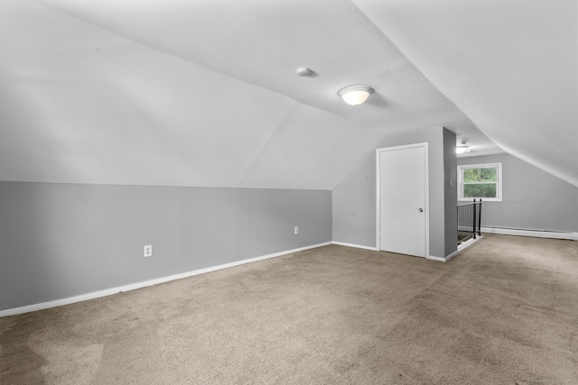 17 Norwood Rd, New Haven, CT 06513 - bonus room featuring vaulted ceiling, carpet, and a baseboard radiator