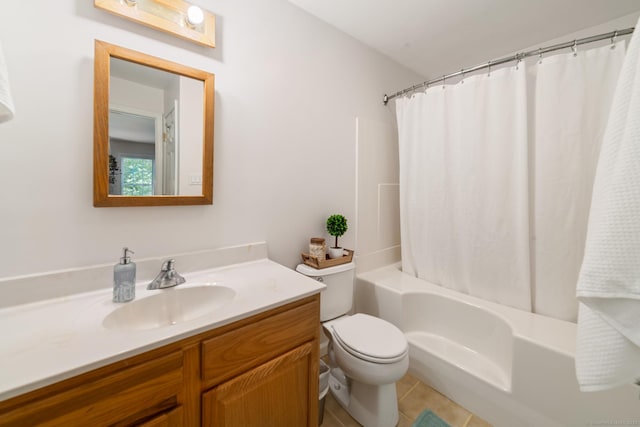 195 Crane Hollow Rd, Bethlehem, CT 06751 - bathroom featuring vanity, shower / tub combo, and tile patterned flooring
