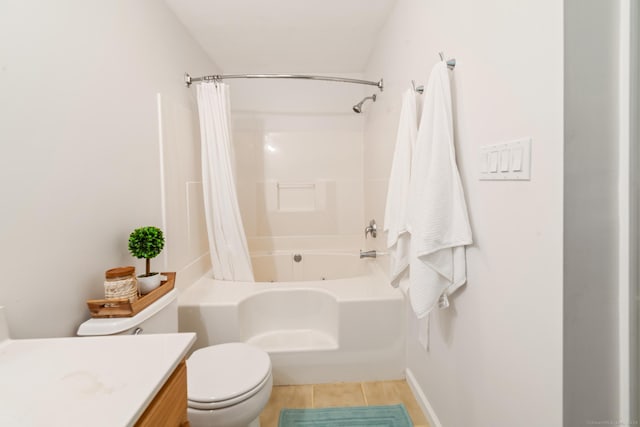 195 Crane Hollow Rd, Bethlehem, CT 06751 - bathroom featuring tile patterned floors, shower / bathtub combination with curtain, and vanity