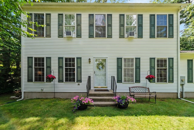 195 Crane Hollow Rd, Bethlehem, CT 06751 - colonial home featuring a front yard and cooling unit