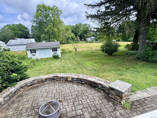 190 Elm St, Windsor Locks, CT 06096 - view of patio featuring an outbuilding