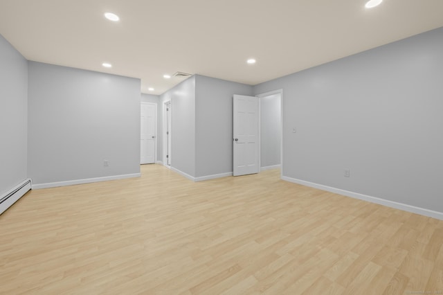 7 Woodmont Rd, Avon, CT 06001 - spare room with recessed lighting, light wood-type flooring, and baseboard heating