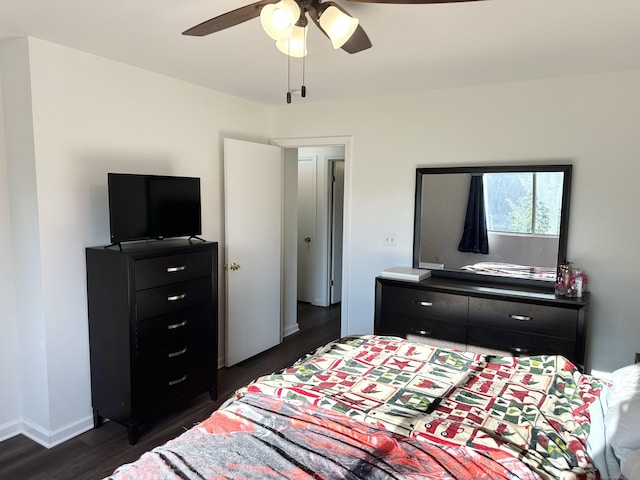 63 Coleman St Apt 14, East Haven, CT 06512 - bedroom featuring dark wood finished floors and a ceiling fan