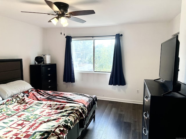 63 Coleman St Apt 14, East Haven, CT 06512 - bedroom featuring dark wood finished floors and ceiling fan