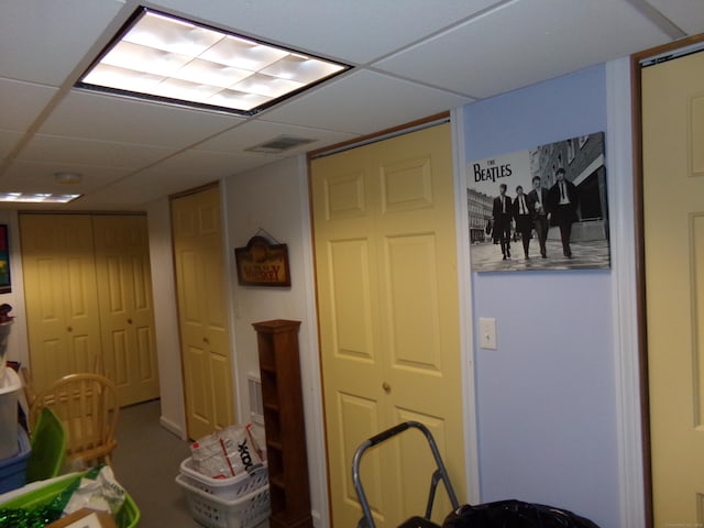 26 Julia Ln, Thomaston, CT 06787 - finished below grade area featuring a drop ceiling
