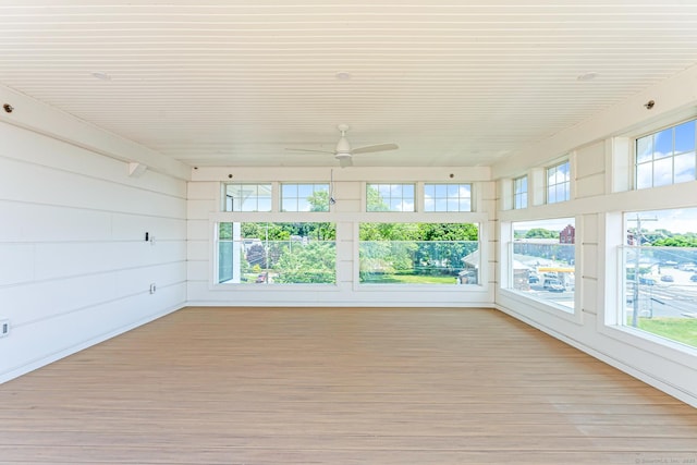 32 Broadway Ave, Stonington, CT 06355 - unfurnished sunroom featuring wood finished floors and wooden ceiling