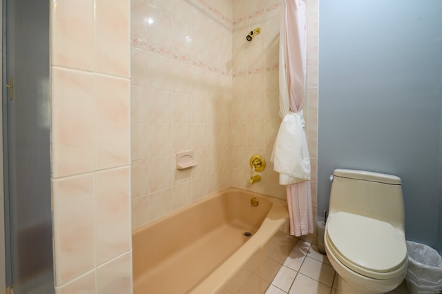 87 Pleasant Dr, Bethany, CT 06524 - full bath featuring shower / tub combo and tile patterned floors