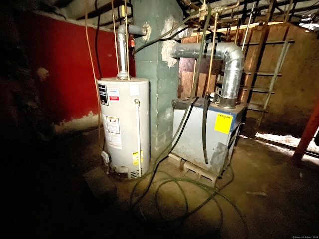 65 Masarik Ave, Stratford, CT 06615 - utility room featuring gas water heater