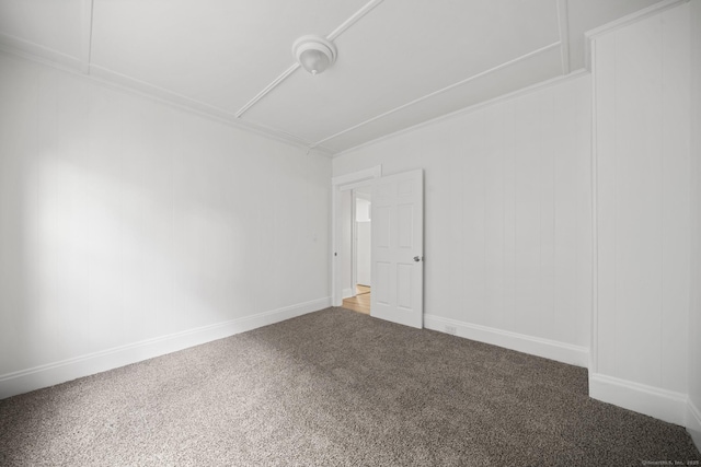 220 Hillside Ave, Waterbury, CT 06710 - carpeted empty room featuring attic access and baseboards