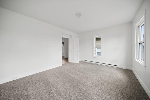 220 Hillside Ave, Waterbury, CT 06710 - carpeted spare room featuring baseboard heating
