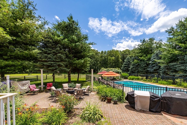 89 Honey Hill Rd, New Hartford, CT 06057 - view of pool with a grill and a patio