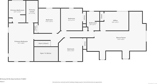 89 Honey Hill Rd, New Hartford, CT 06057 - view of floor plan / room layout